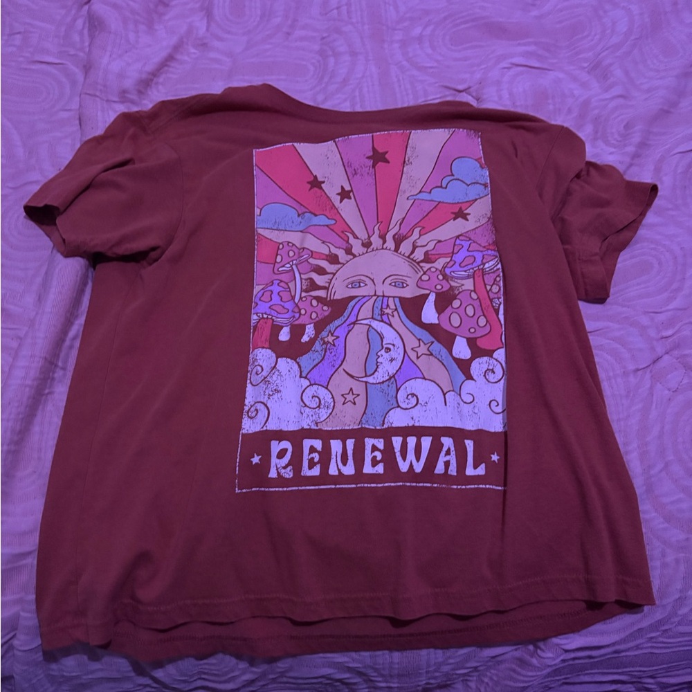Red Graphic T-Shirt with Renewal Design